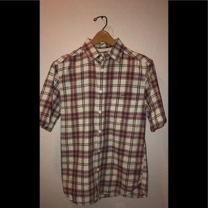 Plaid Short-Sleeve Button Down